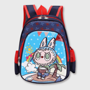 Labubu Backpack - Black Children's School Bag
