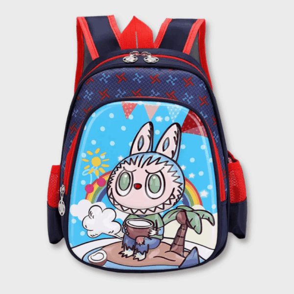 Labubu Backpack - Black Children's School Bag