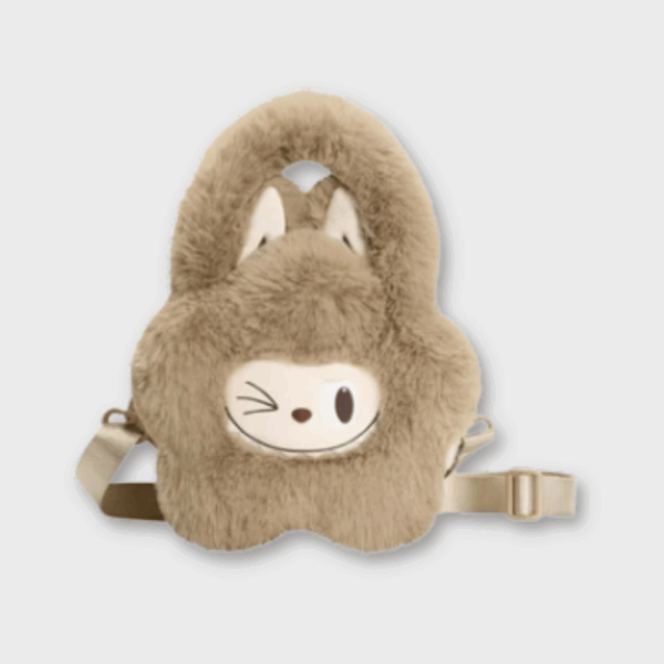 Labubu Backpack - Flower Bag Brown